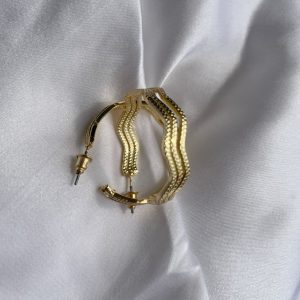 Golden waves earrings